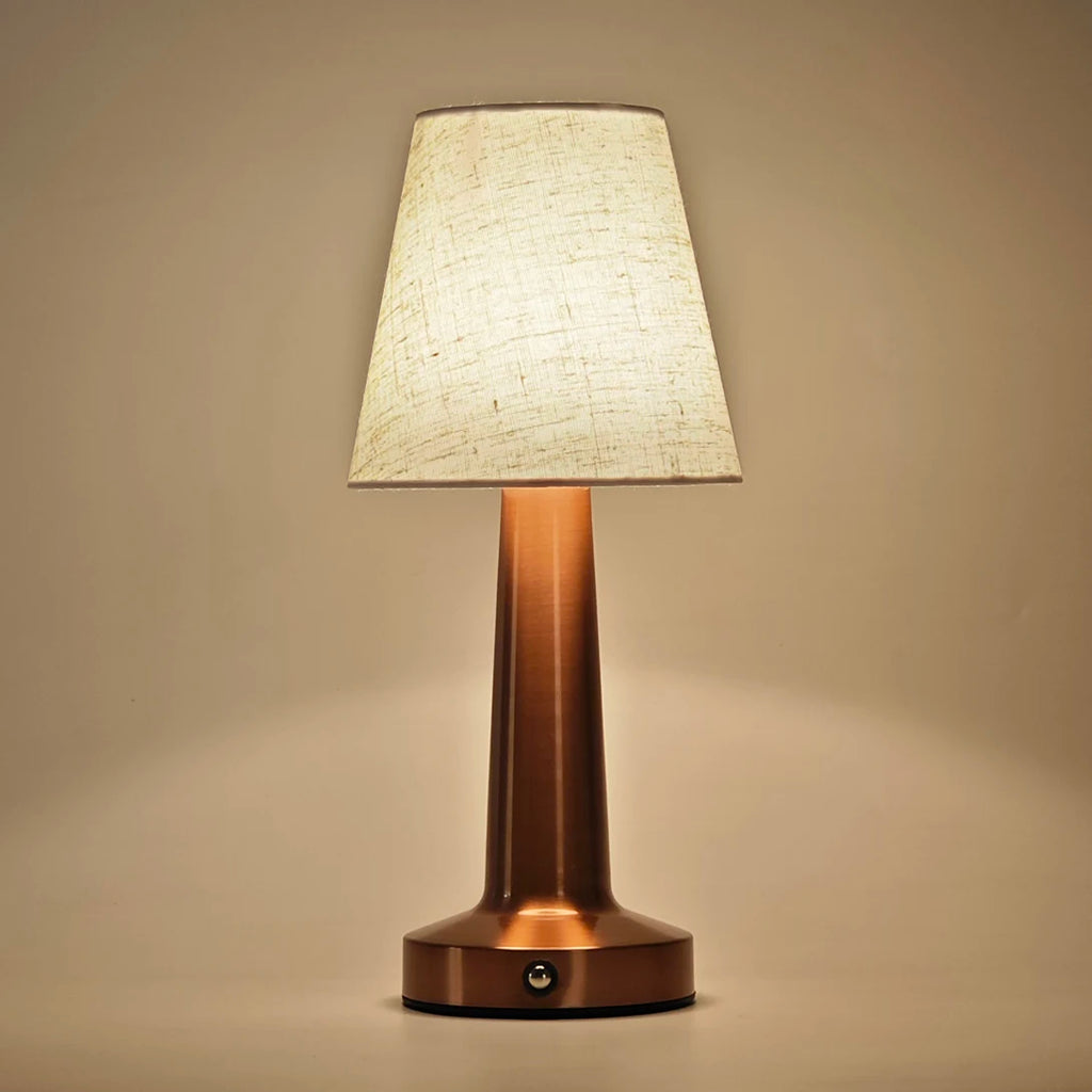 Candeeiro de Mesa LED Touch Recarregável com Abajur Premium