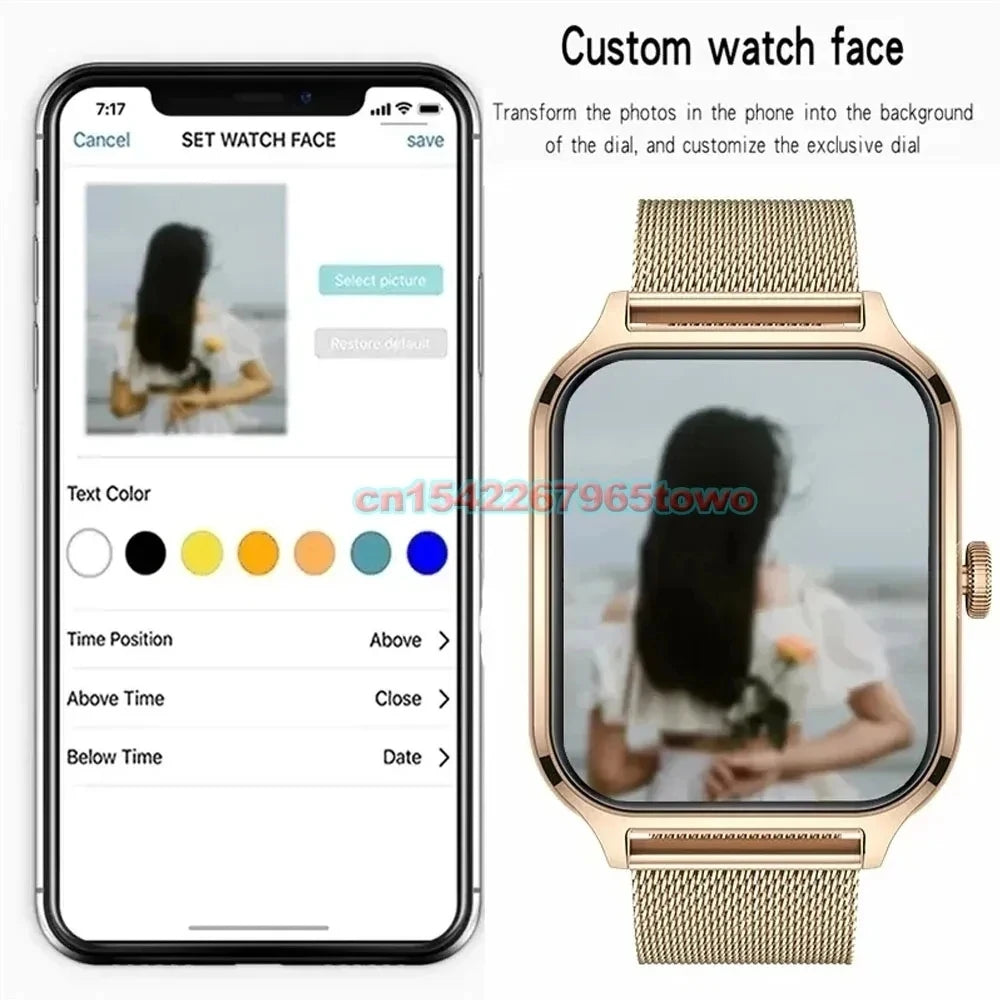 Smartwatch HD 1,83” com Chamadas Bluetooth e Monitorização da Saúde