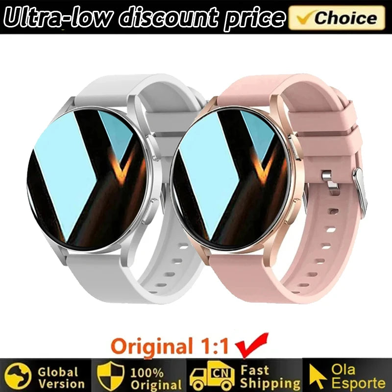 Smartwatch Elegante com Chamadas Bluetooth e Monitorização da Saúde