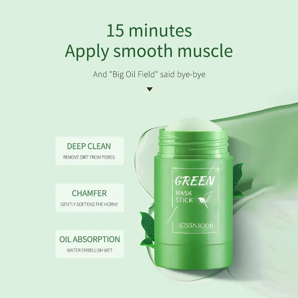 Máscara Facial em Bastão de Chá Verde – Limpeza Profunda