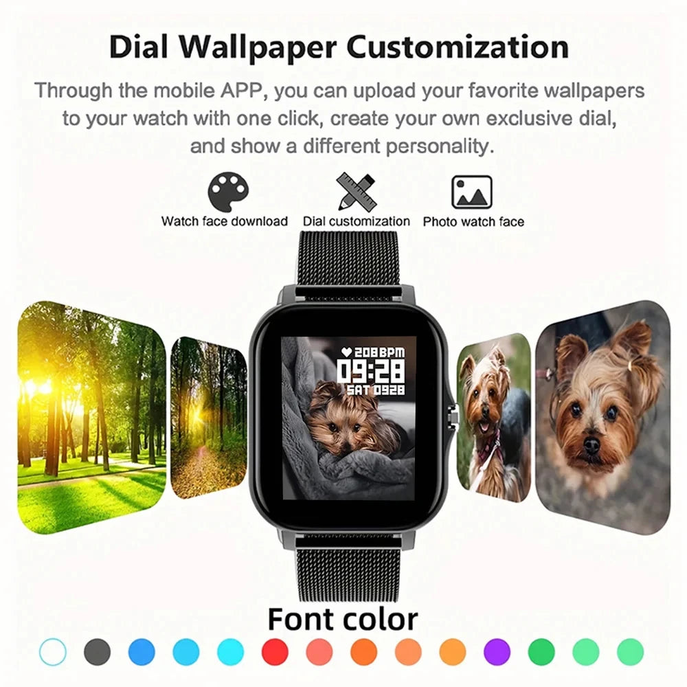 Smartwatch HD 1,83” com Chamadas Bluetooth e Monitorização da Saúde