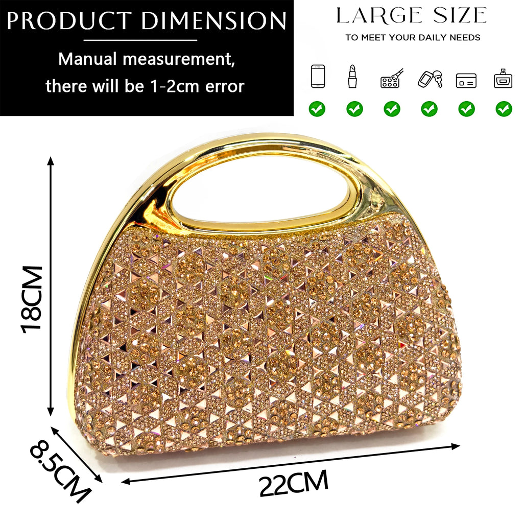 Elegant Italian Women's Party Shoe and Bag Set – Chic Champagne Rhinestone Peep-Toe High Heel Sandals Perfect for Weddings