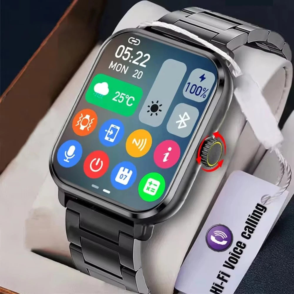 Smartwatch HD 1,83” com Chamadas Bluetooth e Monitorização da Saúde